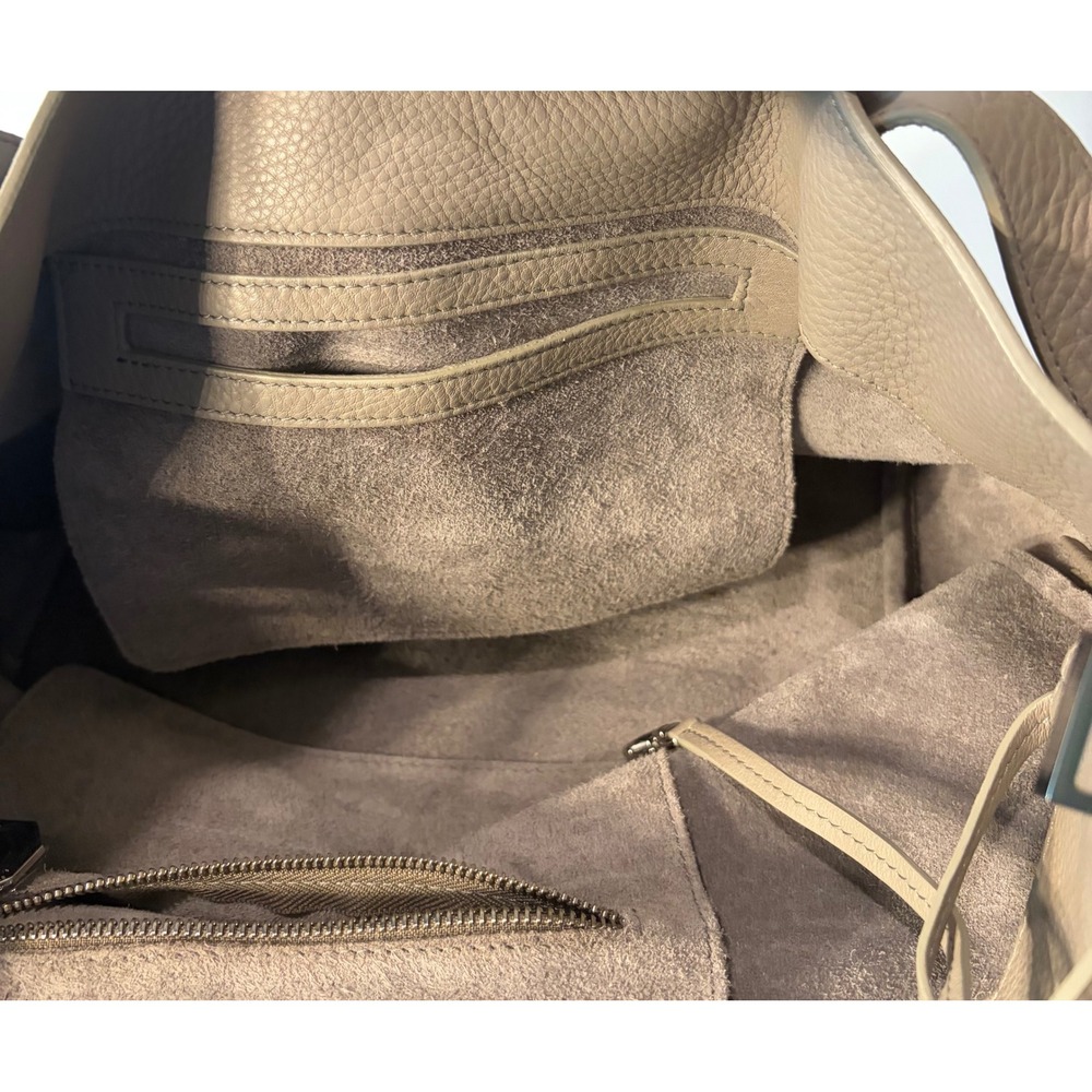 Meli Melo Thela Medium Taupe Cowhide Leather Satchel Shoulder Bag Italy - Picture 8 of 10
